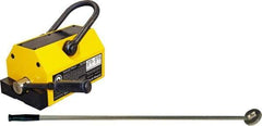 Mag-Mate - 2,500 Lb Load Capacity, Magnetic Lifter - 8-7/8" High x 7-1/8" Wide, 5" Head/Holder Diam, 2 Poles, For Use with Flat & Round Ferrous Metal - Benchmark Tooling