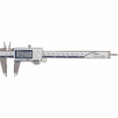 Mitutoyo - 0 to 6" Range 0.01mm Resolution, Electronic Caliper - Steel with 40mm Carbide-Tipped Jaws, 0.001" Accuracy - Benchmark Tooling