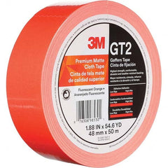 3M - 50m x 48mm x 11 mil Fluorescent Orange Cotton Cloth Gaffers Tape - Benchmark Tooling