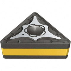 Iscar - TNMG333 M3P Grade IC807 Carbide Turning Insert - TiAlN/TiN Finish, 60° Triangle, 9.52mm Inscr Circle, 4.76mm Thick, 1.2mm Corner Radius - Benchmark Tooling