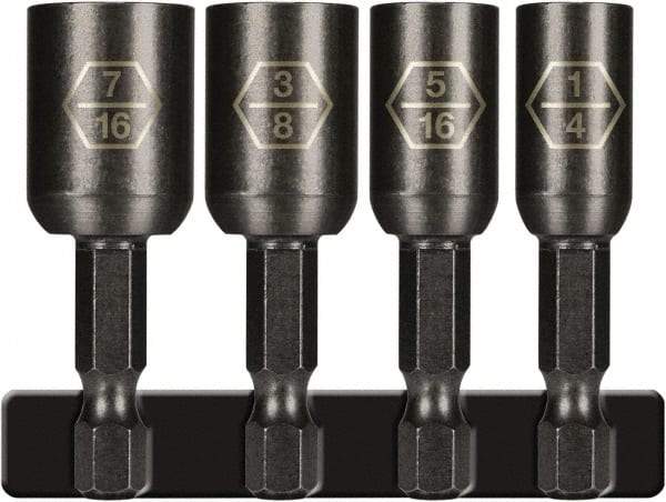 Montana - 4 Piece, Magnetic Nutsetter - 1/4" Drive - Benchmark Tooling