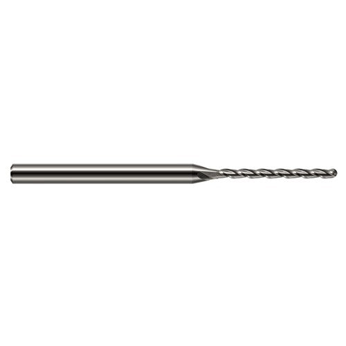 ‎5/64″ Dia. × 1/8″ Shank × 1-3/16″ DOC × 2-1/2″ OAL, Carbide Uncoated, Long , 3 Flute, Ballnose End Mill - Exact Industrial Supply