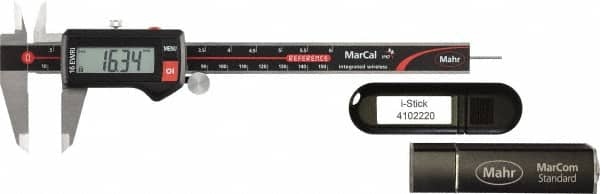 Mahr Federal - 0 to 150mm Range, 0.01mm Resolution, IP67 Electronic Caliper - Stainless Steel with 40mm Jaws, SPC Output - Benchmark Tooling