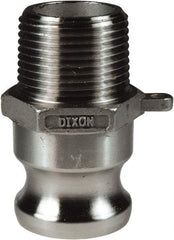 Dixon Valve & Coupling - 3" Stainless Steel Cam & Groove Suction & Discharge Hose Male Adapter Male NPT Thread - Part F, 3" Thread, 125 Max psi - Benchmark Tooling