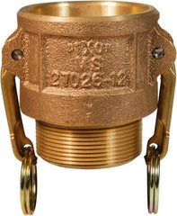 Dixon Valve & Coupling - 3/4" Brass Cam & Groove Suction & Discharge Hose Female Coupler Male NPT Thread - Part B, 3/4" Thread, 250 Max psi - Benchmark Tooling