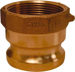 Dixon Valve & Coupling - 1-1/4" Brass Cam & Groove Suction & Discharge Hose Male Adapter Female NPT Thread - Part A, 1-1/4" Thread, 250 Max psi - Benchmark Tooling