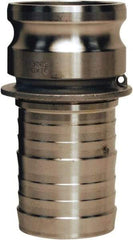 Dixon Valve & Coupling - 1-1/2" Stainless Steel Cam & Groove Suction & Discharge Hose Male Adapter Hose Shank - Part E, 250 Max psi - Benchmark Tooling