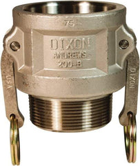 Dixon Valve & Coupling - 6" Stainless Steel Cam & Groove Suction & Discharge Hose Female Coupler Male NPT Thread - Part B, 6" Thread, 75 Max psi - Benchmark Tooling