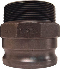 Dixon Valve & Coupling - 4" Malleable Iron Cam & Groove Suction & Discharge Hose Male Adapter Male NPT Thread - Part F, 4" Thread, 100 Max psi - Benchmark Tooling