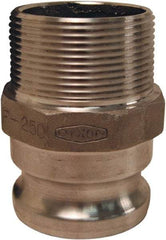 Dixon Valve & Coupling - 5" Aluminum Cam & Groove Suction & Discharge Hose Male Adapter Male NPT Thread - Part F, 5" Thread, 75 Max psi - Benchmark Tooling