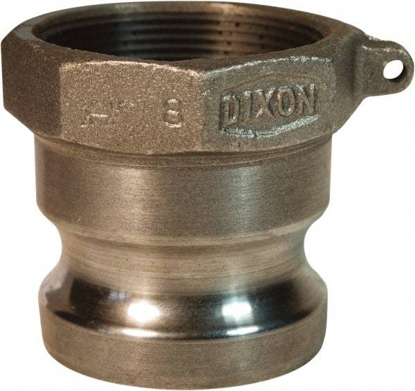 Dixon Valve & Coupling - 4" Malleable Iron Cam & Groove Suction & Discharge Hose Male Adapter Female NPT Thread - Part A, 4" Thread, 100 Max psi - Benchmark Tooling