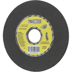 Tru-Maxx - 4-1/2" Aluminum Oxide Cutoff Wheel - 0.0938" Thick, 7/8" Arbor, Use with Portable Tools - Benchmark Tooling