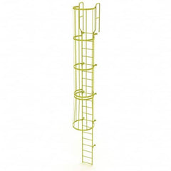 TRI-ARC - Rolling & Wall Mounted Ladders & Platforms Type: Fixed Ladder Style: Safety Cage - Benchmark Tooling