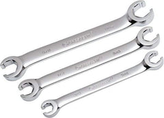 Crescent - 3 Piece, 3/8" x 7/16" to 5/8" x 11/16", Flare Nut Wrench Set - Inch Measurement Standard, Full Polish Chrome Finish - Benchmark Tooling