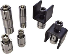 Mitee-Bite - 0.5 to 0.025" Expansion Diam, 1,900 Lb Holding Force, 1/4-20 Mounting Screw, Stainless Steel ID Expansion Clamp - 1/2" Flange Diam, 1/2" Flange Thickness, 1/2" Mount Hole Diam, 1 Mount Hole, 1-5/8" Overall Height - Benchmark Tooling