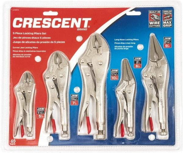 Crescent - 5 Piece Locking Plier Set - Benchmark Tooling