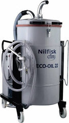 Nilfisk - 48 Gal, Painted Steel Tank, Wet, Machine Shop Vacuum Cleaner - 11.4 Amps - Benchmark Tooling