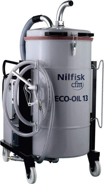 Nilfisk - 48 Gal, Painted Steel Tank, Wet, Machine Shop Vacuum Cleaner - 14.1 Amps - Benchmark Tooling