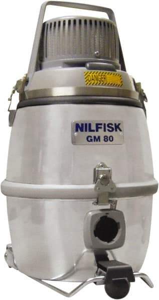 Nilfisk - 3.24 Gal, Aluminum Tank, Dry, Clean Room Vacuum Cleaner - 1.5 hp, 10 Amps - Benchmark Tooling