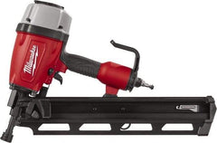 Milwaukee Tool - 3-1/2" Nail Length, 2-1/2 to 3.8mm Nail Diam, 0.15 Gauge Framing Air Nailer - Benchmark Tooling