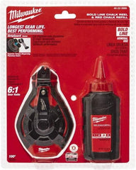 Milwaukee Tool - 100' Long Chalk Reel, Chalk, Line Level - Benchmark Tooling