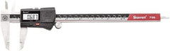 Starrett - 0 to 200mm Range, 0.01mm Resolution, Electronic Caliper - Stainless Steel with 1-1/2" Stainless Steel Jaws, 0.02mm Accuracy - Benchmark Tooling