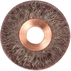 2″ Polyflex Encapsulated Small Diameter Crimped Wire Wheel, .0104″ Steel Fill, 1/2″ Arbor Hole - Benchmark Tooling