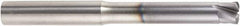 Niagara Cutter - 3/8", 4 Flute, Single End, Solid Carbide, 0.0432" Corner Radius End Mill - 3" OAL, 0° Helix, 0.46mm LOC, 1-1/8" Extended Reach - Benchmark Tooling
