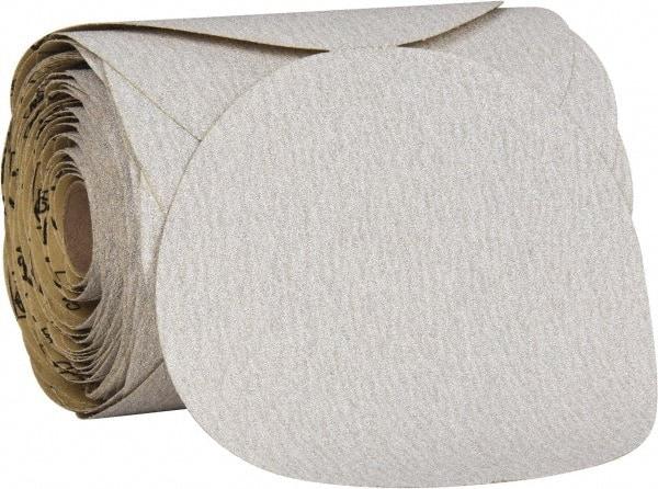 Superior Abrasives - 6" Diam, 80 Grit Aluminum Oxide Adhesive PSA Disc - Medium, Gold, Paper Backing, Flexible - Benchmark Tooling