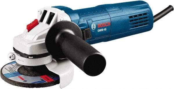 Bosch - 4-1/2" Wheel Diam, 11,000 RPM, Corded Angle & Disc Grinder - 5/8-11 Spindle, 120 Volts, 8.8 Amps - Benchmark Tooling