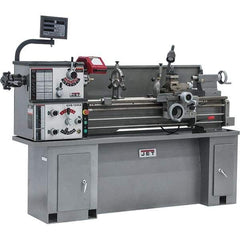 Jet - 13" Swing, 43" Between Centers, 230 Volt, Single Phase Bench Lathe - 2 hp, 70 to 2,000 RPM, 1-3/8" Bore Diam, 28-1/2" Deep x 30" High x 79" Long - Benchmark Tooling