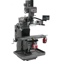 Jet - 9" Table Width x 49" Table Length, Electronic Variable Speed Control, 3 Phase Knee Milling Machine - 3 hp - Benchmark Tooling