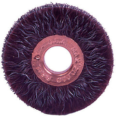 1-1/4″ Polyflex Encapsulated Small Diameter Crimped Wire Wheel, .008″ Steel Fill, 3/8″ Arbor Hole - Benchmark Tooling