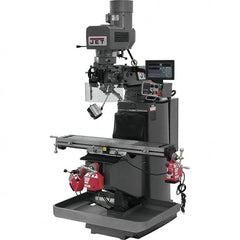 Jet - 9" Table Width x 49" Table Length, Electronic Variable Speed Control, 3 Phase Knee Milling Machine - 3 hp - Benchmark Tooling