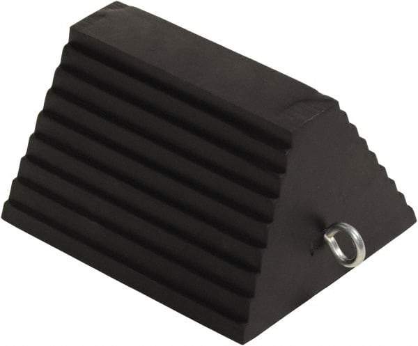 Vestil - 9-1/4" Wide x 6" High x 8" Deep, Rubber Wheel Chock - Benchmark Tooling