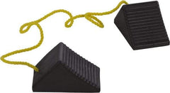 Vestil - 5" Wide x 4" High x 8" Deep, Rubber Wheel Chock - Benchmark Tooling