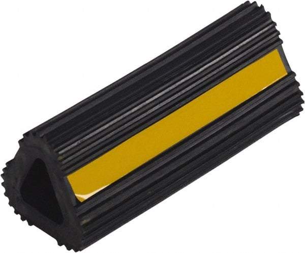 Vestil - 4-3/16" Wide x 3-15/16" High x 10" Deep, Rubber Wheel Chock - Benchmark Tooling