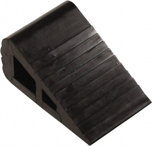 Vestil - 4" Wide x 3" High x 6-1/2" Deep, Rubber Wheel Chock - Benchmark Tooling