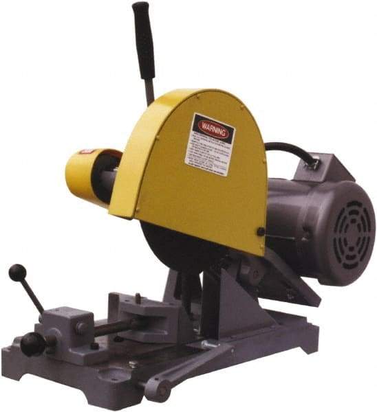 Kalamazoo - 10" Blade Diam, 5/8" Arbor Hole, Straight Chop & Cutoff Saw - 3,450 RPM, 3 hp, 220/440 Volts, 1 or 3 Phase - Benchmark Tooling