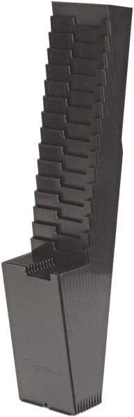 Acroprint Time Recorder - 34-1/4" High x 5" Wide 25 Pocket Adjustable Time Card Rack - Black, Use with Time Cards - Benchmark Tooling