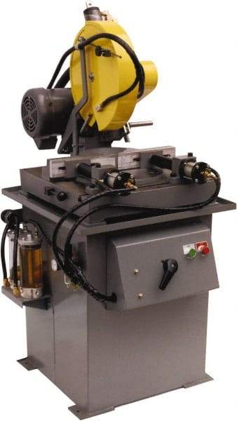 Kalamazoo - 14" Blade Diam, 1" Arbor Hole, Miter Chop & Cutoff Saw - 4,400 RPM, 5 hp, 230/440 Volts, 1 or 3 Phase - Benchmark Tooling