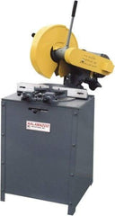 Kalamazoo - 14" Blade Diam, 1" Arbor Hole, Miter Chop & Cutoff Saw - 4,400 RPM, 5 hp, 220/440 Volts, 3 Phase - Benchmark Tooling