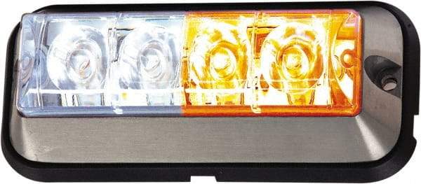 Buyers Products - Variable Flash Rate, Surface Mount Emergency Strobe Light Assembly - Powered by 12 to 24 Volts, Amber & Clear - Benchmark Tooling
