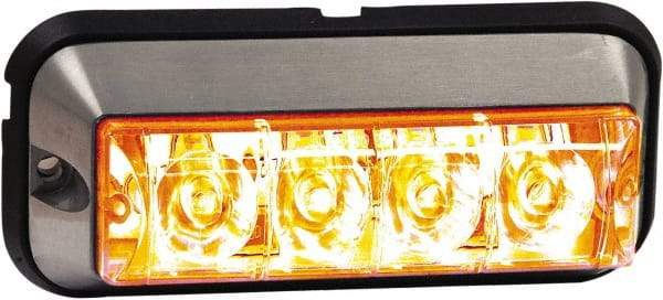 Buyers Products - Quad Flash Rate, Surface Mount Emergency Strobe Light Assembly - Powered by 12 to 24 Volts, Amber - Benchmark Tooling