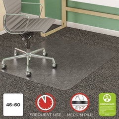 Deflect-o - 60" Long x 46" Wide, Chair Mat - Rectangular, Beveled Edge Style - Benchmark Tooling