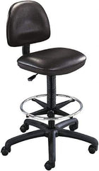 Safco - 25 Inch Wide x 25 Inch Deep x 54 Inch High, Swivel Base, Drafting Chair Stool - Vinyl Seat, Black - Benchmark Tooling