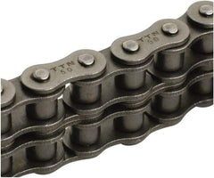 Tritan - 3/4" Pitch, ISO 12B, Double Strand Roller Chain - Chain No. 12B, 13,136 Lb. Capacity, 10 Ft. Long, 12.07mm Roller Diam, 0.46" Roller Width - Benchmark Tooling