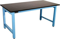 Proline - 60 Wide x 30" Deep x 36" High, Epoxy Resin Workbench - Adjustable Height Legs, Blue - Benchmark Tooling