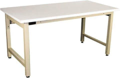 Proline - 72 Wide x 30" Deep x 36" High, Static Dissipative Workbench - Adjustable Height Legs, Beige - Benchmark Tooling