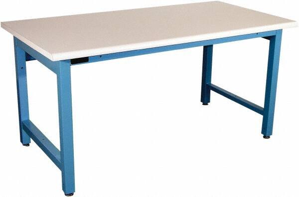 Proline - 72 Wide x 30" Deep x 36" High, Static Dissipative Workbench - Adjustable Height Legs, Blue - Benchmark Tooling